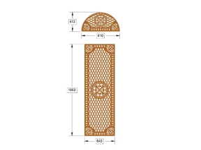 Model cnc cổng 1 cánh và vòm