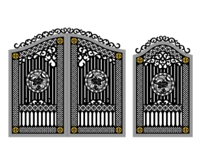Model cnc cổng 2 cánh chính và phụ siêu hot