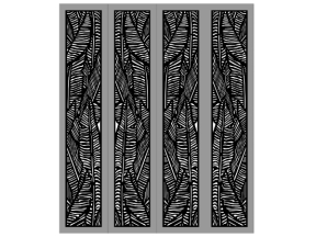 Model cnc cổng 2 cánh hình lá chuối