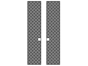 Model cnc cổng 2 cánh hoa 4 cánh