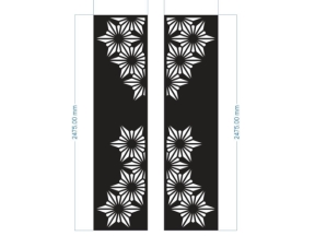 Model cnc cổng 2 cánh hoa đẹp