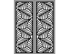 Model cnc cổng 2 cánh lá
