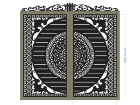 Model cnc cổng 2 cánh trống dơi to