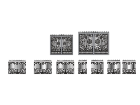 Model cnc cổng 2 cánh và hàng rào mới