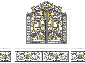 Model cnc cổng 2 cánh và hàng rào siêu hot