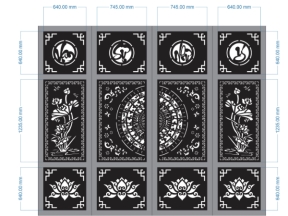 Model cnc cổng 2 cánh vạn sự như ý sen