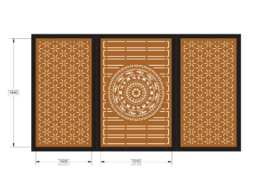 Model cnc cổng 3 cánh mới