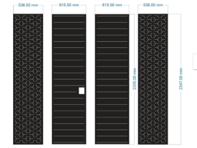 Model cnc cổng 4 cánh bông tuyết dxf