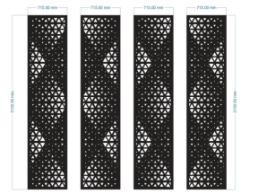 Model cnc cổng 4 cánh chính và phụ đơn giản