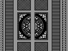 Model cnc cổng 4 cánh đồng tiền trống dơi