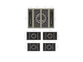 Model cnc cổng 4 cánh kết hợp hàng rào trúc