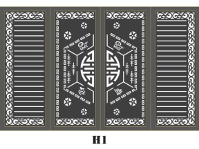 Model cnc cổng 4 cánh phát tài phát lộc dxf
