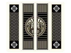 Model cnc cổng 4 cánh phượng hoàng