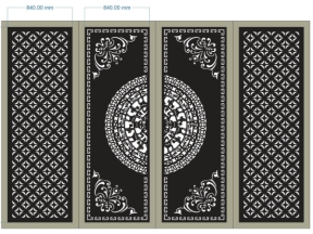 Model cnc cổng 4 cánh siêu hot