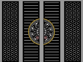 Model cnc cổng 4 cánh trống đồng bông tuyết dwg