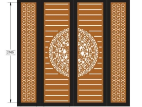 Model cnc cổng 4 cánh trống đồng đẹp nhất