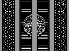 Model cnc cổng 4 cánh trống đồng dxf mới