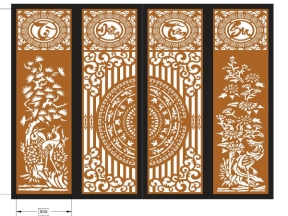 Model cnc cổng 4 cánh từ đường trần gia