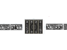 Model cnc cổng 4 cánh và hàng rào đẹp tháng 7