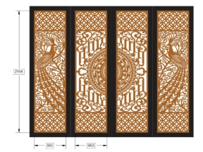 Model cnc cổng chim công dxf