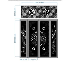 Model cnc cổng sen trống đồng rơi dxf