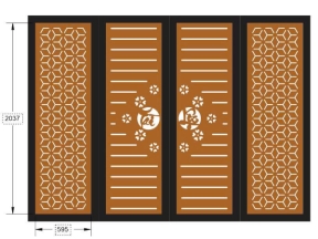 Model cnc cổng tài lộc bông tuyết