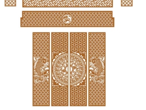 Model cnc cổng trống đồng cá chép phúc tài lộc