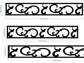Model cnc diềm hoa văn cong