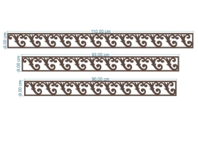 Model cnc diềm mái kính chữ y