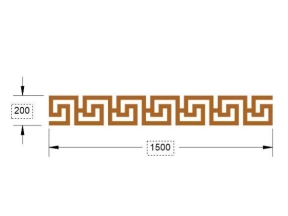 Model cnc diềm mái kính đơn giản