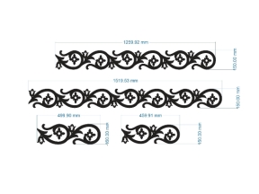 Model cnc diềm mái kính hoa uốn đẹp cad
