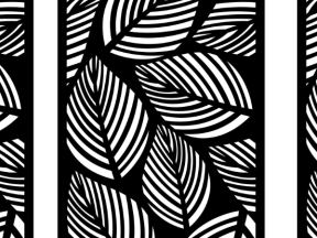 Model cnc giếng trời lá