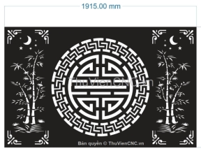 Model cnc hàng rào chữ thọ trúc