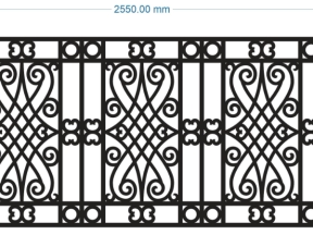 Model cnc hàng rào dxf