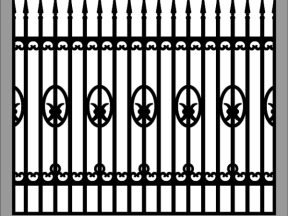 Model cnc hàng rào giáo nhọn