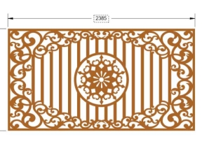 Model cnc hàng rào hoa tròn giữa
