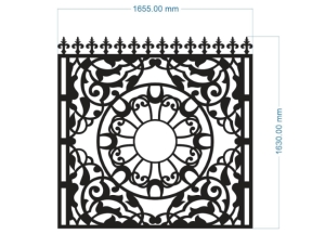 Model cnc hàng rào kết hợp chông