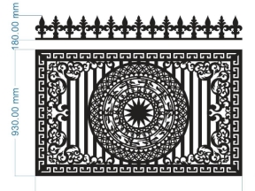 Model cnc hàng rào trống đồng chông nhọn