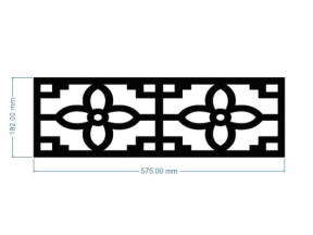 Model cnc hoa văn cổng lá 4 cánh