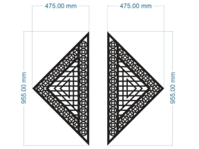 Model cnc hoa văn cổng tam giác
