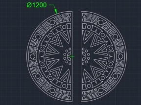 Model cnc hoa văn cổng trống đồng mới