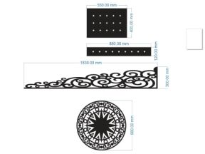 Model cnc hoa văn cổng trống đồng vòm