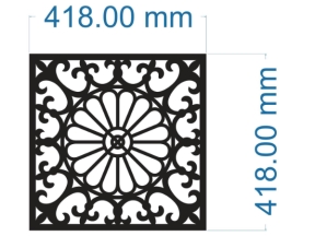 Model cnc hoa văn giếng trời hoa