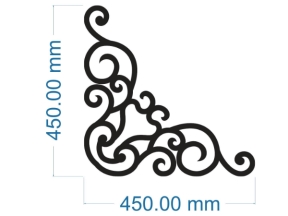 Model cnc hoa văn hoa góc mái kính đẹp