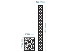 Model cnc hoa văn lá tây và đồng tiền