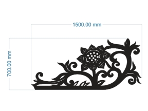 Model cnc hoa văn mái chùa sen