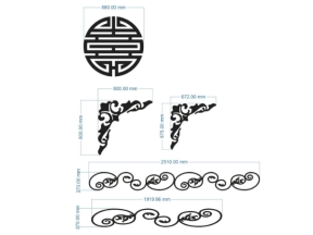 Model cnc hoa văn mái kính đẹp nhất dxf