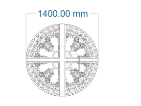 Model cnc hoa văn mái kính dxf