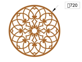Model cnc hoa văn mái kính tròn
