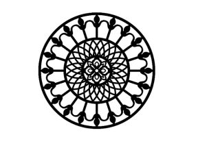 Model cnc hoa văn mái kính tròn dxf